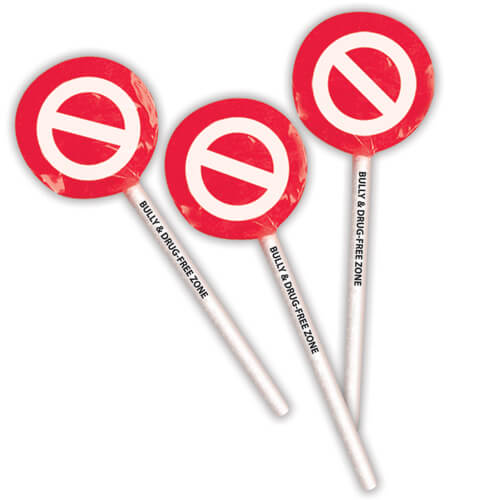 Bully and Drug-Free Zone Lollipops (250 per bag)