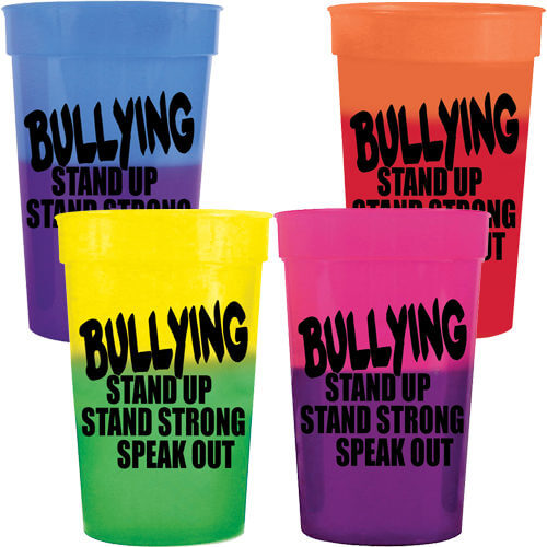 Bullying Stand Up Speak Out - Assorted Color Changing 17 oz. Stadium Cup