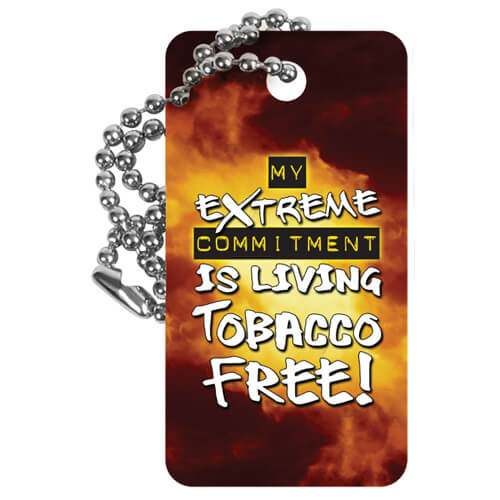 Extreme Commitment Living Tobacco Free Dog Tag