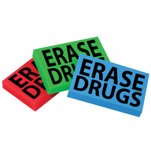 Erase Drugs -  Erasers (set of 25)