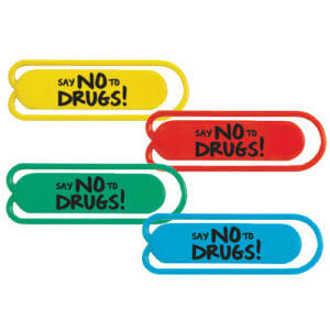 Say No To Drugs! Jumbo Paperclips