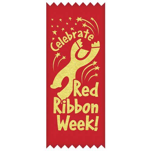 Celebrate Red Ribbon Week - SELF-STICK Ribbons