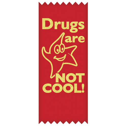 Drugs are Not Cool! - SELF-STICK Ribbons