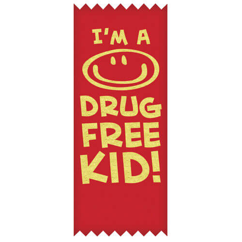 I'm a Drug Free Kid! - SELF-STICK Ribbons