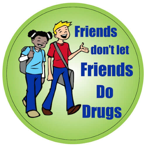 Friends Don't Let Friends Do Drugs Stickers - Rolls of 100