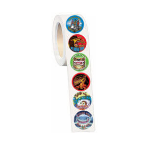 Reach For The Stars Stickers - Rolls of 100 - 6 Designs Each Roll