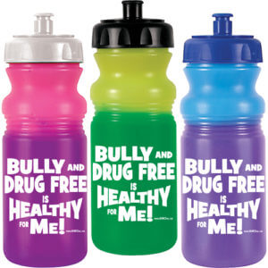 Bully and Drug Free is Healthy for Me - Color Changing 20 oz. Sports Bottle