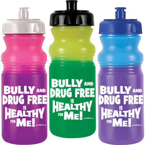 Bully and Drug Free is Healthy for Me - Color Changing 20 oz. Sports Bottle