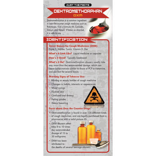 Just The Facts - Dextromethorphan Rack Cards - Sold In Sets of 100