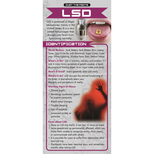 Just The Facts - LSD Rack Cards - Sold In Sets of 100