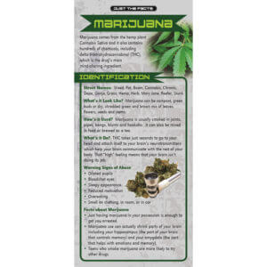Just The Facts - Marijuana Rack Cards - Sold In Sets of 100