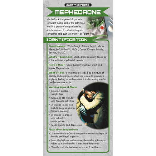 Just The Facts - Mephedrone Rack Cards - Sold In Sets of 100