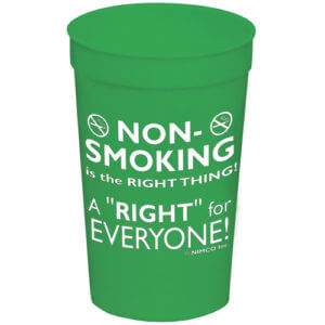 Non-Smoking is the Right Thing! 22 oz. Stadium Cup