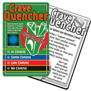 Crave Quencher™ Tobacco Stress Control Card