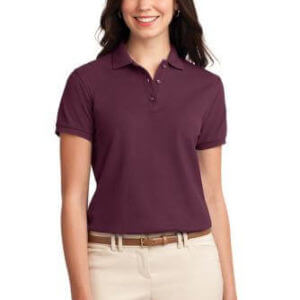 Port Authority Silk Touch Polo Sport Shirt-Womens-Embroidered|