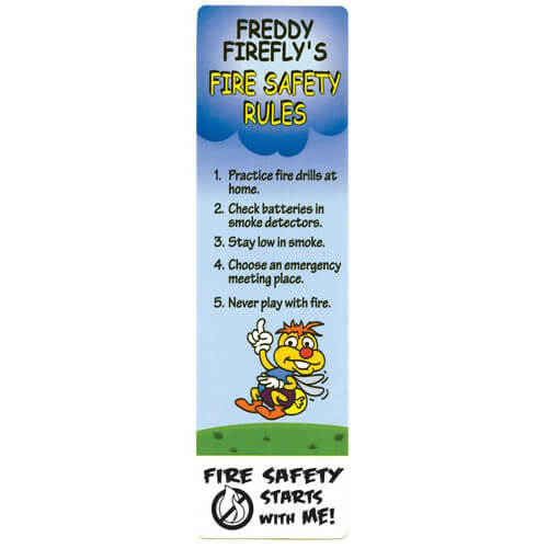 Freddy Firefly's Fire Safety Rules Bookmarks