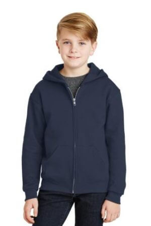 Youth NuBlend® Full-Zip Hooded Sweatshirt
