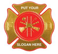 Jr. Volunteer Firefighter Plastic Badge - Customizable