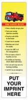 Fire Safety Rules Bookmark-Customizable