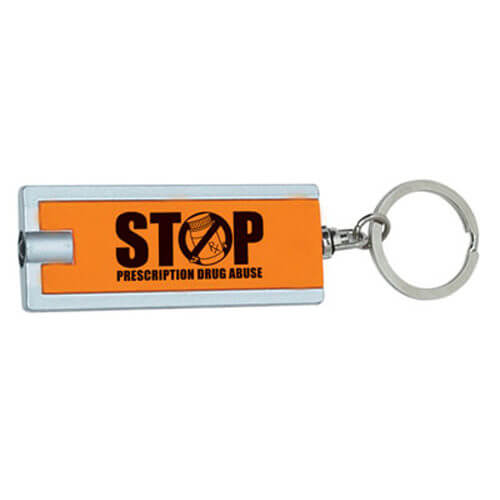 Stop Prescription Drug Abuse - LED Flashlight Keychain