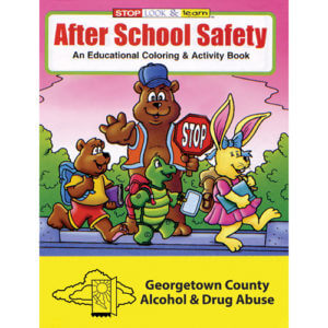 After School Safety Coloring And Activity Book - Customizable