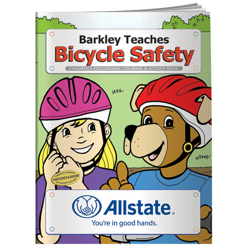 Barkley Teaches Bicycle Safety Coloring Book - Customizable