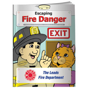 Escaping Fire Danger Coloring Book - Customizable