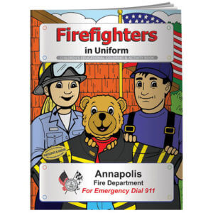 Firefighters in Uniform Coloring Book - Customizable