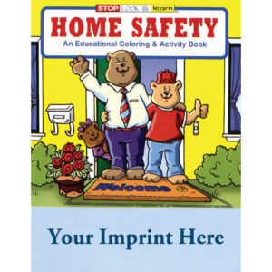 Home Safety Coloring And Activity Book - Customizable