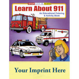 Learn About 911 Coloring And Activity Book - Customizable