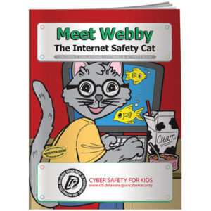 Meet Webby the Internet Safety Cat Coloring Book - Customizable