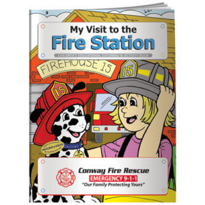 My Visit to the Fire Station Coloring Book - Customizable