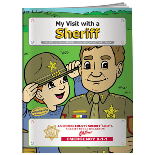 My Visit with a Sheriff Coloring Book - Customizable