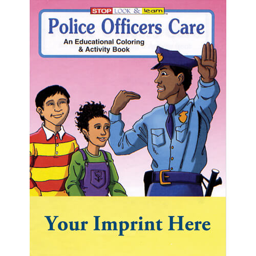 Police Officers Care Coloring And Activity Book - Customizable 1 Police Officers Care Coloring And Activity Book - Customizable