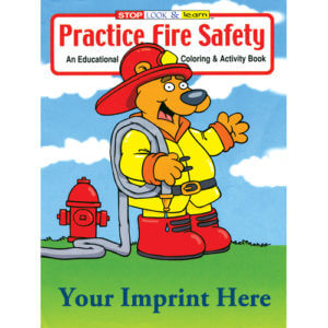 Practice Fire Safety Coloring & Activity Book - English Version - Customizable