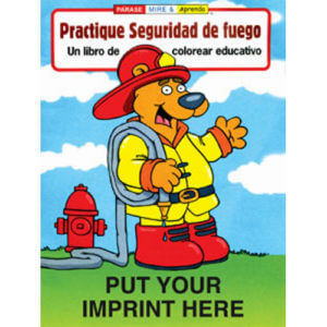 Practice Fire Safety Coloring & Activity Book - Spanish Version - Customizable