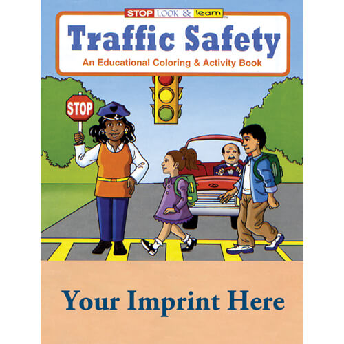 Traffic Safety Coloring And Activity Book - Customizable