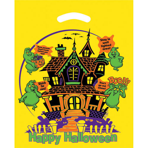 Bag - Yellow Haunted House Halloween Bag - Customizable