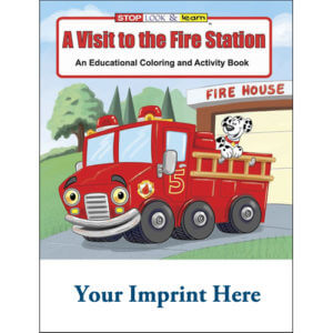 A Visit to the Fire Station Coloring Book - Customizable