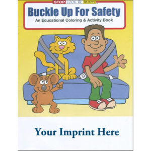 Buckle Up for Safety Coloring Book - Customizable
