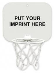 Miniature Plastic Basketball Hoop W/ Rim And Net - Customizable