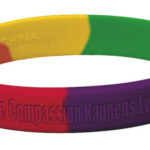 Bracelet - Silicone Segmented-Up To 6 Colors - Debossed - Customizable