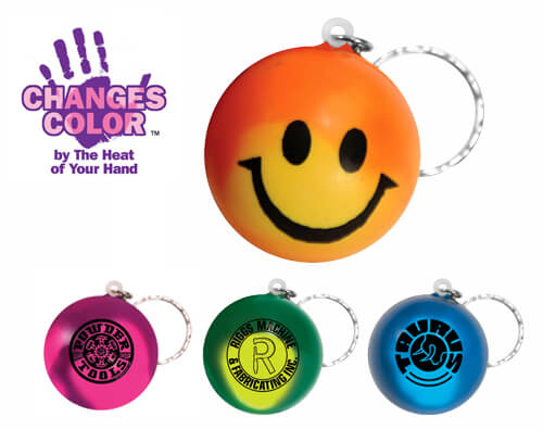 Mood Smiley Face Stress Key Chain - Customizable 1 Mood Smiley Face Stress Key Chain - Customizable