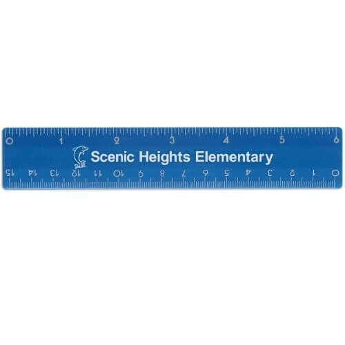 Plastic Ruler Solid or Translucent Color - Customizable
