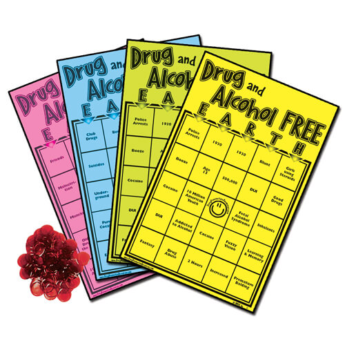 Drugs & Alcohol Free Earth Bingo