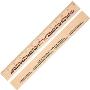 Double Slogan, Wooden 12" Rulers 2