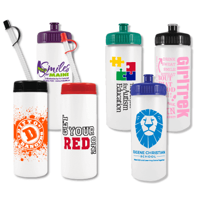 16oz. Sports Bottle With Push-Pull Cap - Customizable 2