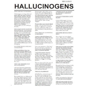 Hallucinogens – Drug Fact Sheets (Sold in Sets of 50)