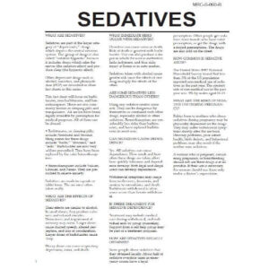 Sedatives – Drug Fact Sheets (Sold in Sets of 50)