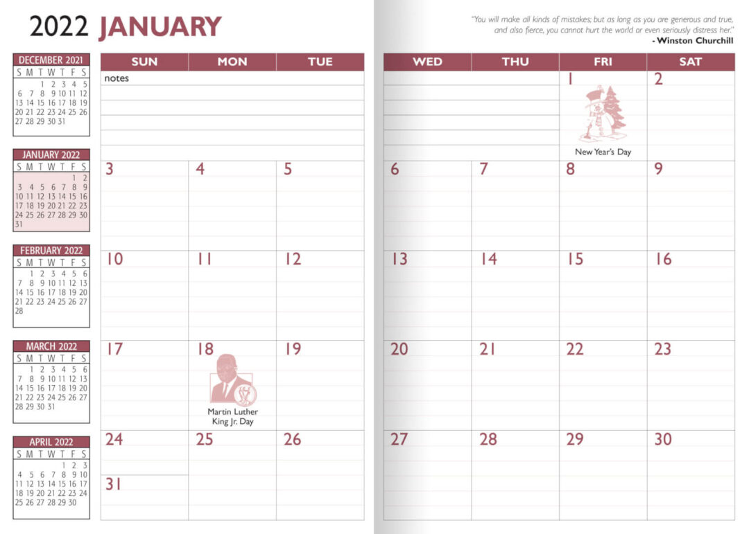 Standard Vinyl Cover Academic Planner – Customizable